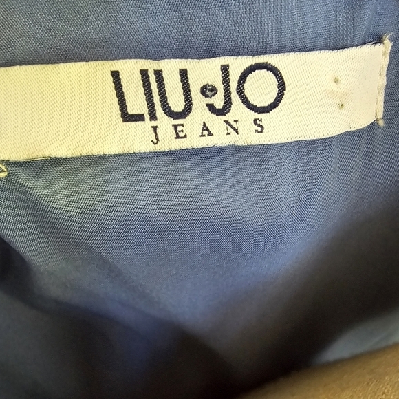 Liu Jo Jeans Blue Zipper Zip Ruffle Dress - Picture 9 of 13